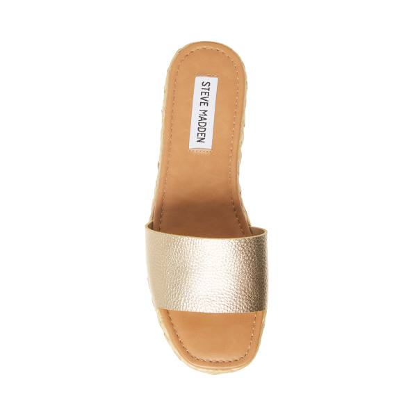 Steve Madden Gloriana Women's Sandals Gold | SM-789YZ