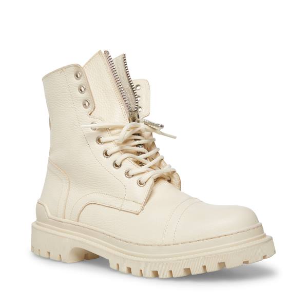 Steve Madden Guard Bone Men's Boots Beige | SM-198KM