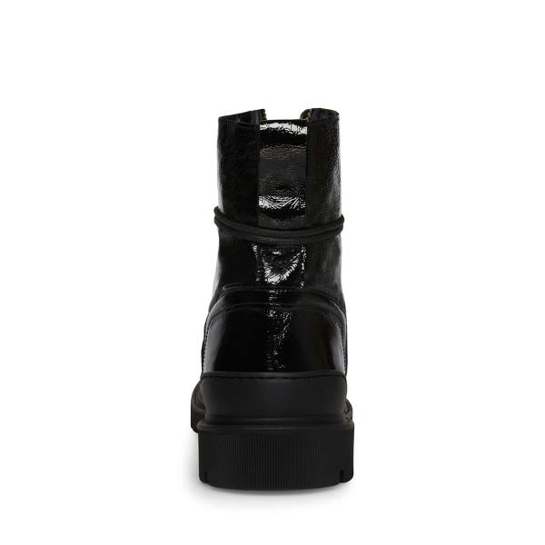 Steve Madden Guard Patent Men's Boots Black | SM-789EF