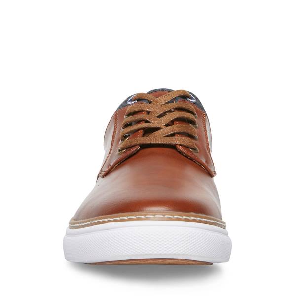 Steve Madden Gully Tan Leather Men's Sneakers Brown | SM-018ZQ