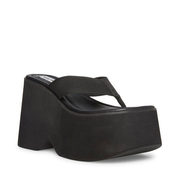 Steve Madden Gwen Women's Sandals Black | SM-264HZ