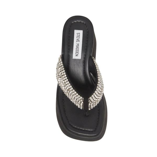 Steve Madden Gwen-r Women's Sandals Black Multicolor | SM-253JS