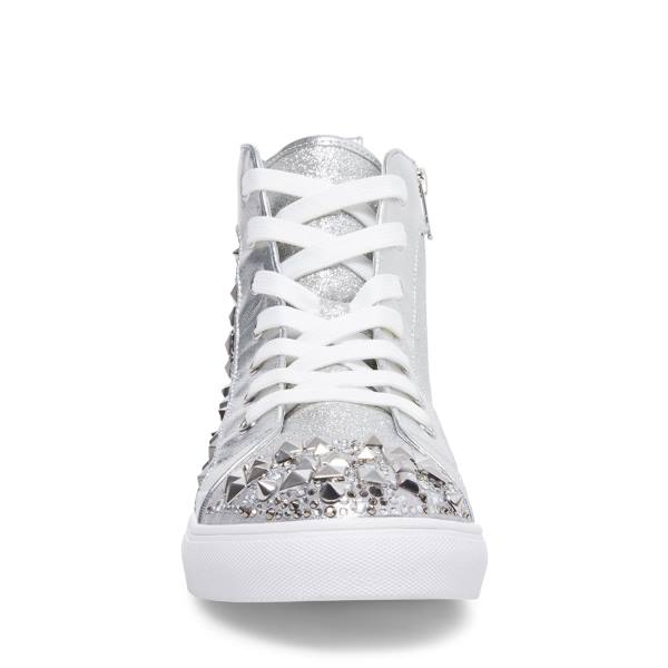 Steve Madden Headlines Men's Sneakers Silver | SM-064LZ