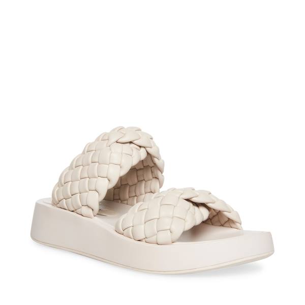 Steve Madden Helsa Bone Women's Sandals Beige | SM-827KG