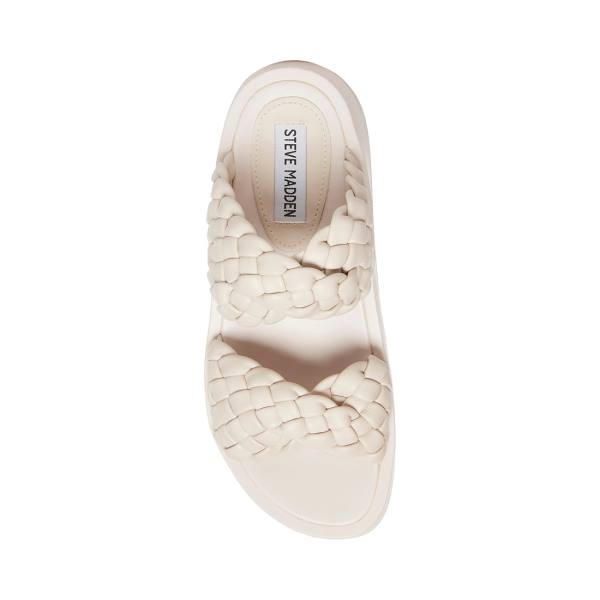 Steve Madden Helsa Bone Women's Sandals Beige | SM-827KG