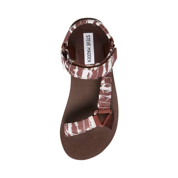 Steve Madden Henley Tan Women's Sandals Brown / Brown | SM-924FM