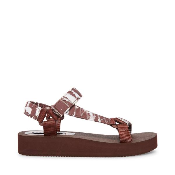 Steve Madden Henley Tan Women\'s Sandals Brown / Brown | SM-924FM