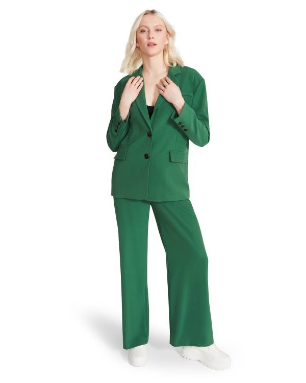 Steve Madden High Waisted Trouser Women's Bottoms Green | SM-824VA