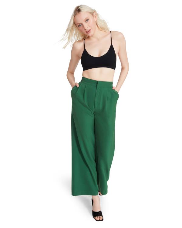 Steve Madden High Waisted Trouser Women's Bottoms Green | SM-824VA