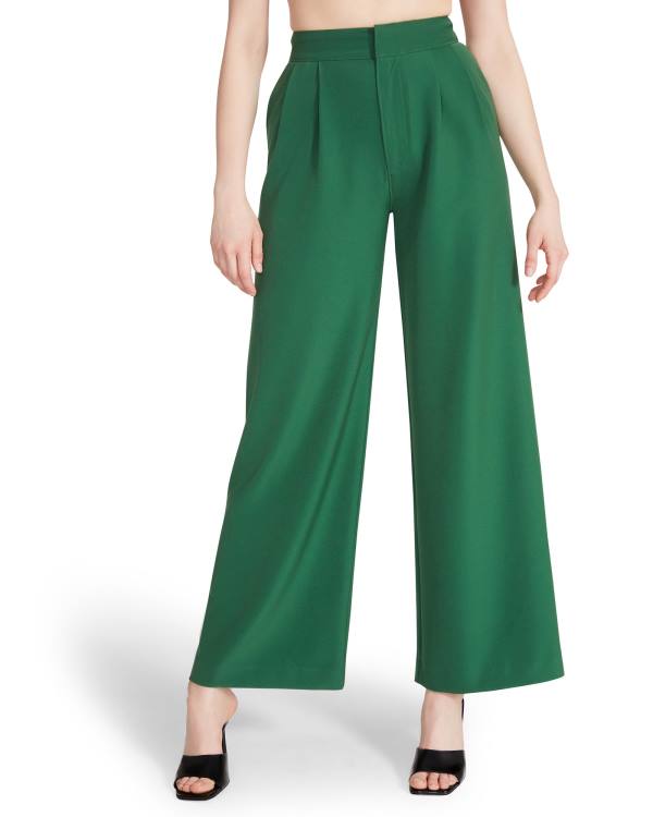 Steve Madden High Waisted Trouser Women's Bottoms Green | SM-824VA