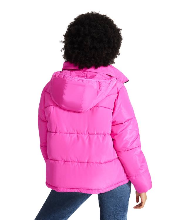 Steve Madden Hot Puffer Women's Jackets Pink | SM-943YH