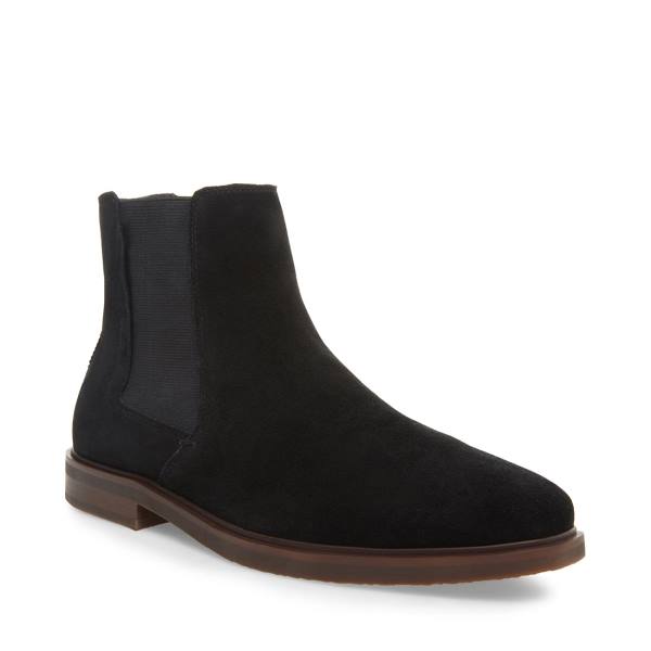 Steve Madden Insider Suede Men's Boots Black | SM-786WD