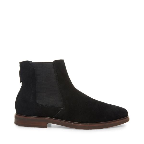 Steve Madden Insider Suede Men\'s Boots Black | SM-786WD