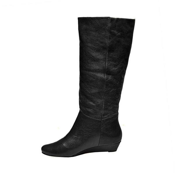 Steve Madden Intyce Leather Women's Boots Black | SM-910ID