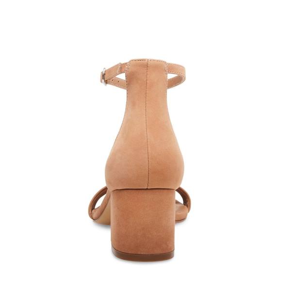 Steve Madden Irenee Tan Nubuck Women's Heels Brown | SM-160IY