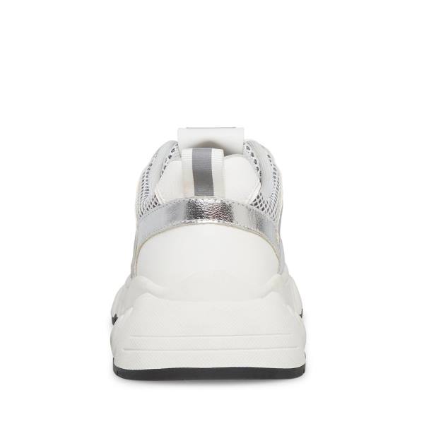 Steve Madden Issac Women's Sneakers White Grey | SM-130IY