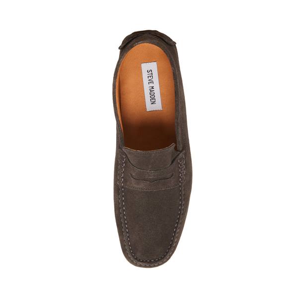 Steve Madden Italo Suede Men's Loafers Dark Grey | SM-391TF