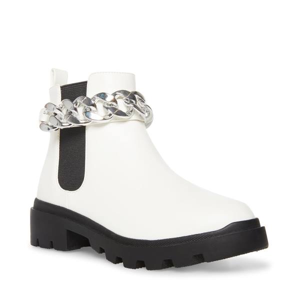 Steve Madden Jamuletc Kids' Booties White | SM-983LN