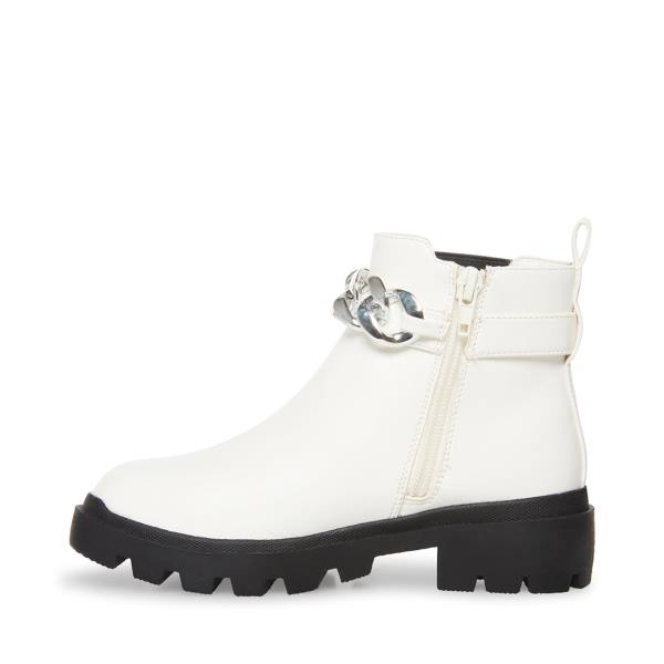 Steve Madden Jamuletc Kids' Booties White | SM-983LN