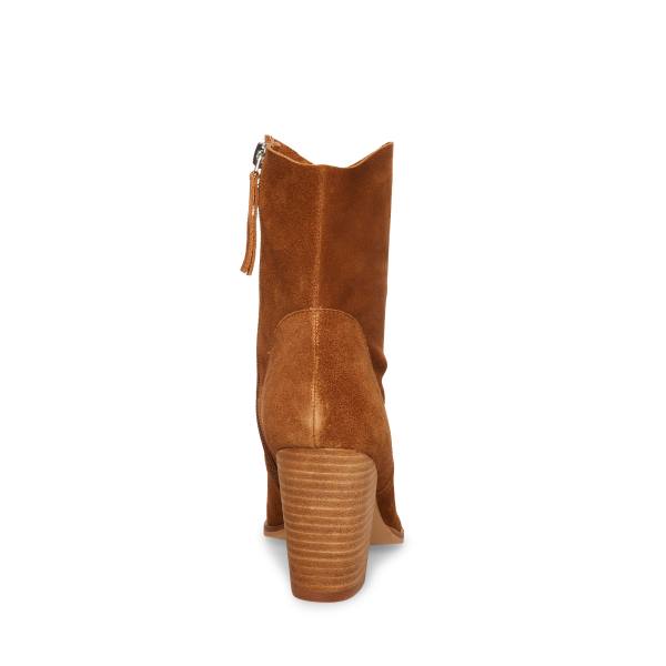 Steve Madden Janetta Suede Women's Booties Brown | SM-367FD