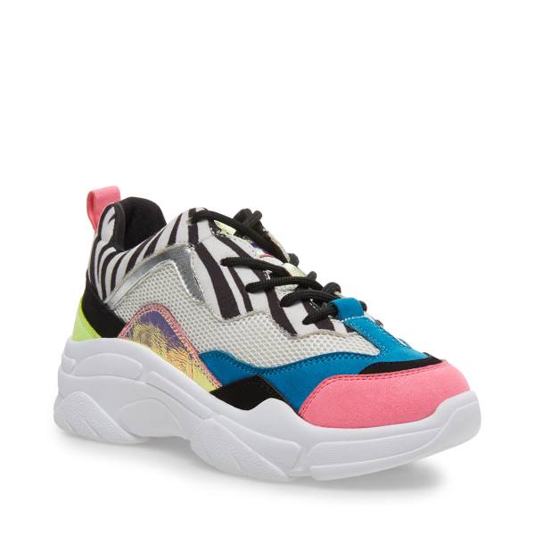 Steve Madden Jantonia Zebra Kids' Sneakers Multicolor | SM-471OY