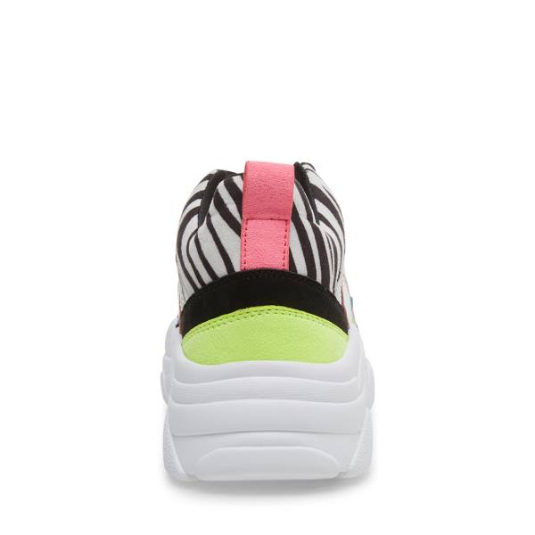 Steve Madden Jantonia Zebra Kids' Sneakers Multicolor | SM-471OY