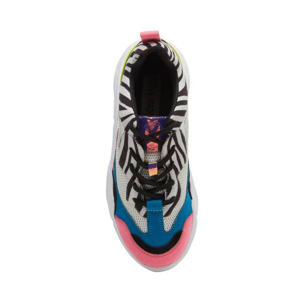 Steve Madden Jantonia Zebra Kids' Sneakers Multicolor | SM-471OY