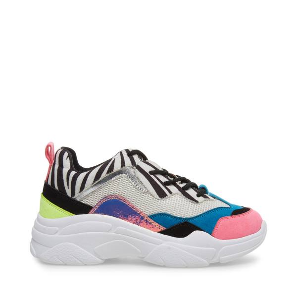 Steve Madden Jantonia Zebra Kids\' Sneakers Multicolor | SM-471OY