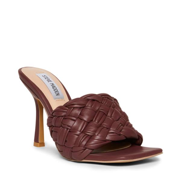 Steve Madden Jarina Burgundy Women's Heels Burgundy | SM-716RO