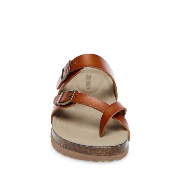 Steve Madden Jbeached Cognac Kids' Sandals Brown | SM-081BO