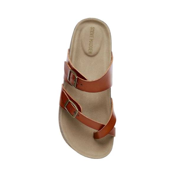 Steve Madden Jbeached Cognac Kids' Sandals Brown | SM-081BO