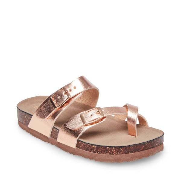 Steve Madden Jbeached Kids' Sandals Rose Gold | SM-614BA