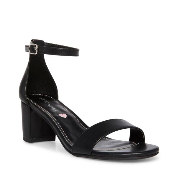 Steve Madden Jcarrson Smooth Kids' Heels Black | SM-543KR