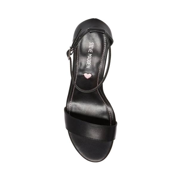 Steve Madden Jcarrson Smooth Kids' Heels Black | SM-543KR