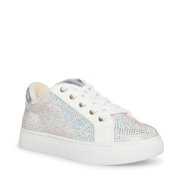 Steve Madden Jceecee Kids' Sneakers Silver | SM-073NB