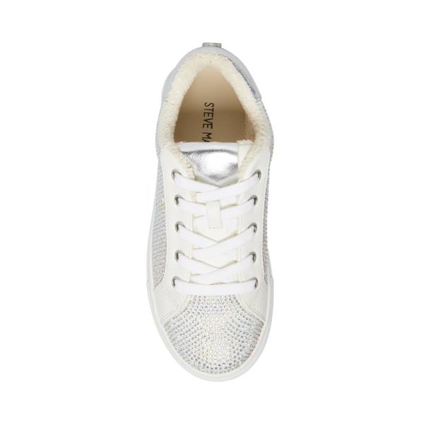 Steve Madden Jceecee Kids' Sneakers Silver | SM-073NB