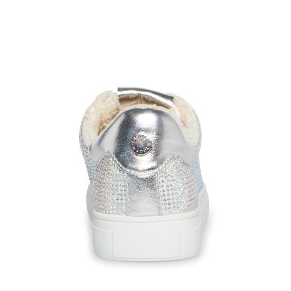 Steve Madden Jceecee Kids' Sneakers Silver | SM-073NB