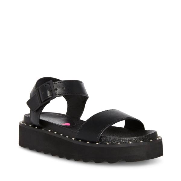 Steve Madden Jdariaa Kids' Sandals Black | SM-027RZ