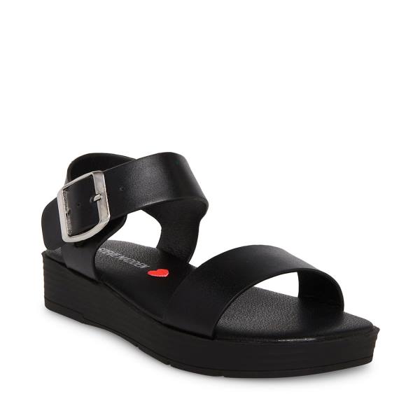 Steve Madden Jdestind Kids' Sandals Black | SM-237SQ