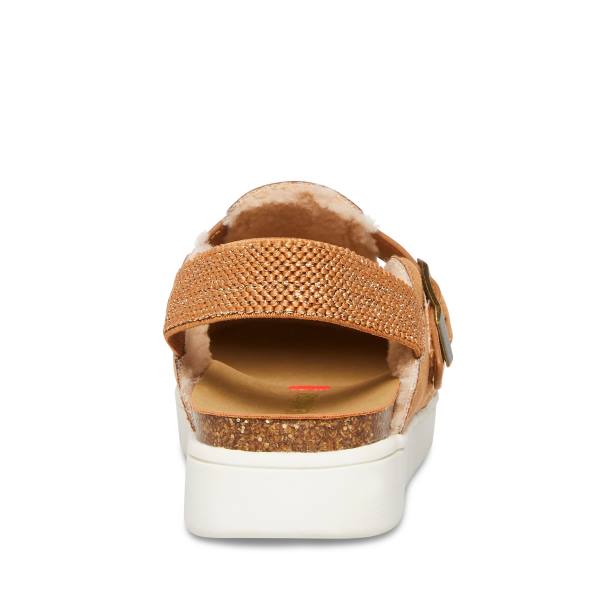 Steve Madden Jfade Tan Kids' Slippers Brown | SM-637KA