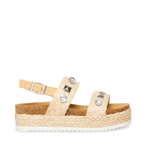 Steve Madden Jgemston Raffia Kids\' Sandals Brown | SM-246XL