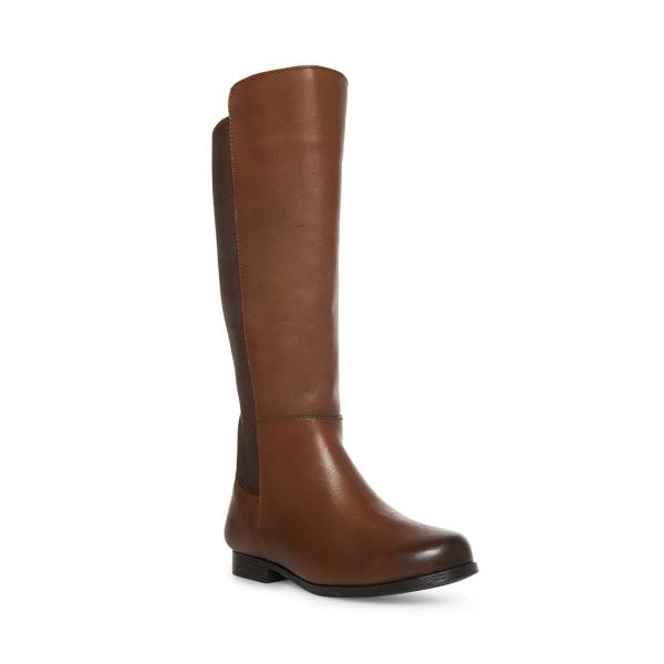 Steve Madden Jglenda Cognac Kids' Boots Brown | SM-187UG