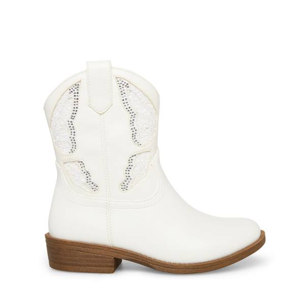 Steve Madden Jhayward Kids\' Boots White | SM-572XC