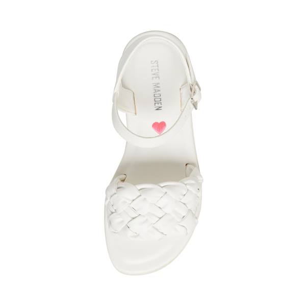 Steve Madden Jkarina Kids' Sandals White | SM-410GL