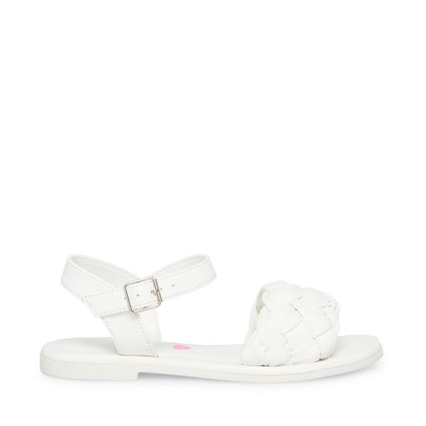 Steve Madden Jkarina Kids\' Sandals White | SM-410GL