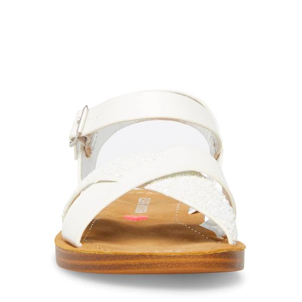 Steve Madden Jleague Kids' Sandals White | SM-679QU