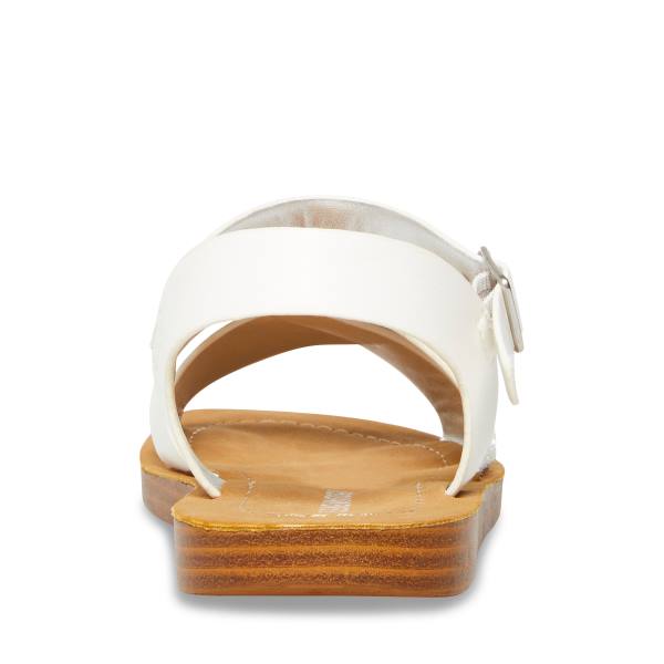 Steve Madden Jleague Kids' Sandals White | SM-679QU