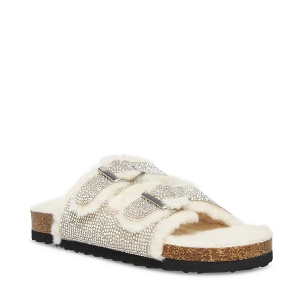 Steve Madden Jleena Kids' Slippers Silver | SM-497AH