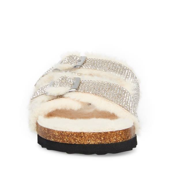 Steve Madden Jleena Kids' Slippers Silver | SM-497AH