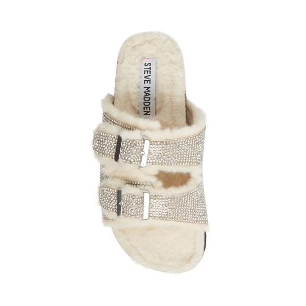 Steve Madden Jleena Kids' Slippers Silver | SM-497AH